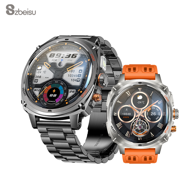 V95 1.75 INCH AMOLED Screen Outdoor Sports Smart Watch BT Call Heart Rate Health Flashlight Waterproof 800Mah Men Smartwatch
