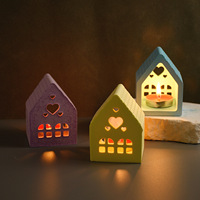 Moule en silicone YS DIY Love House pour bougeoir de Noël, décoration d'intérieur, moule en plâtre et ciment
