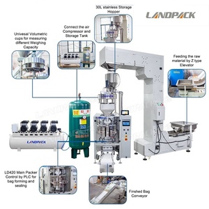 Machine d'emballage automatique pour 1 kg de maïs, arachides, cacahuètes, sel, gingembre, snacks, aliments, sucre blanc, riz multigrains cuit - Product Image 4