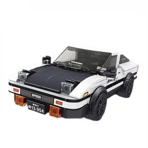Mould King 27009-27016 AE86 Initial D Toy Car Building Sets with Acrylic Display Case Collectible Model Car Toy Building Blocks