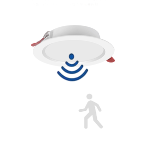 Downlight LED PC 2,5 pouces 5W 4000K lumière du jour avec détecteur <span class=keywords><strong>de</strong></span> mouvement radar et 120° °   Angle <span class=keywords><strong>de</strong></span> faisceau large pour l'éclairage des garages, des sous-sols et des entrepôts - Product Image 1