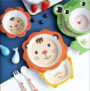 Ensemble de vaisselle écologique de haute qualité, assiettes en fibre de bambou, récipient alimentaire biodégradable pour enfants - Product Image 2