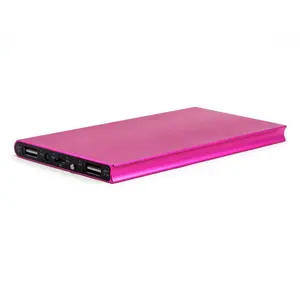 New Ultra Thin Metal Case 8000mAh Battery Charger Dual USB Portable Power Bank For Smartphones