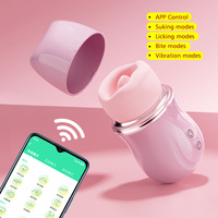 Leistungsstarker App-gesteuerter Sexspielzeug-Vibrator mit Leck- und Saugfunktion für Frauen, Erwachsenenprodukt, Weibliches Sextoy, Klitoris-Vibrator mit Beißfunktion