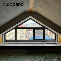Ventanas de Aluminio con Vidrio Doble y Soldadura sin Costuras, Ventanas Arqueadas de Aluminio