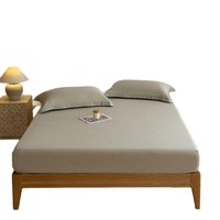 Couvre-lit moderne et simple en coton et lin, teinture réactive unie, absorbant l'humidité, respirant, pour un sommeil décontracté et confortable