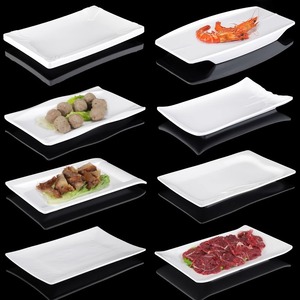 White beef hot pot <b>plate</b>, <b>melamine</b> Chaoshan hot pot restaurant special side dish <b>plate</b>, rectangular sushi cake <b>plate</b>, - Product Image 1