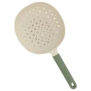 Manufacturer's Household Kitchen Long-Handle Integrated Silicone Slotted Spoon Drain Scoop Disposable and Stocked for Serving