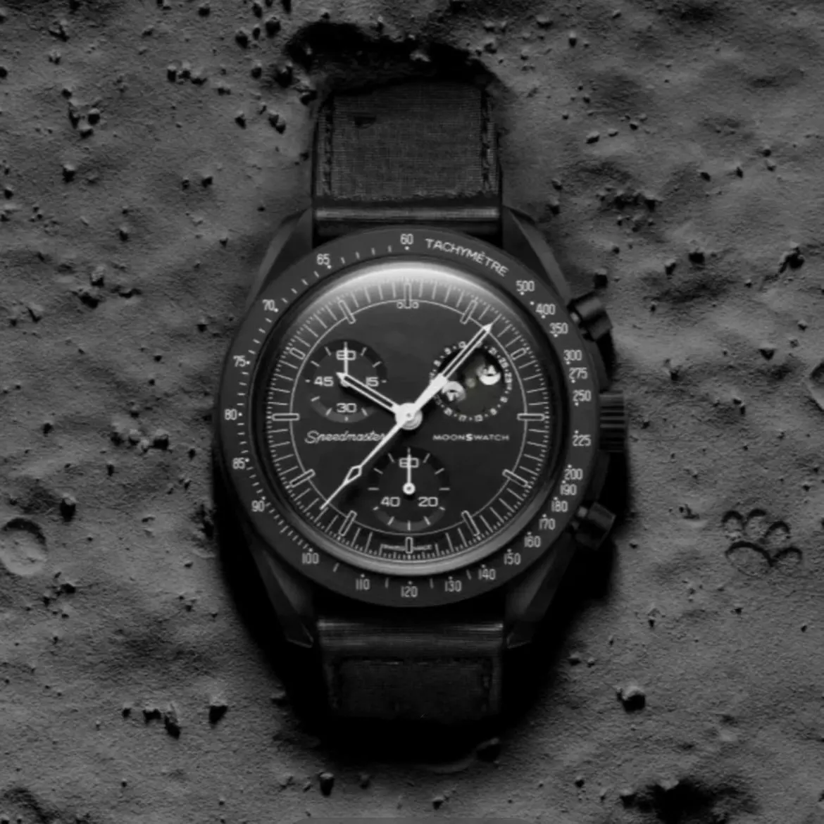 Venda quente casal relógio, lua co marca espaço missão lunar seis agulha timing quartzo relógio