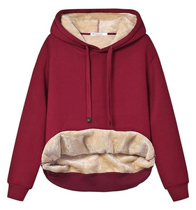 <span class=keywords><strong>Sweat</strong></span>-shirt <span class=keywords><strong>à</strong></span> <span class=keywords><strong>capuche</strong></span> épais et <span class=keywords><strong>chaud</strong></span> pour <span class=keywords><strong>femme</strong></span>, en molleton Sherpa, idéal pour l'hiver – Modèle OEM - Product Image 2
