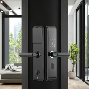 Nhanh chóng vận chuyển thông minh kỹ thuật số gỗ cửa xử lý nhập cửa hiện đại Thiết kế khách sạn Hệ thống khóa vân tay <span class=keywords><strong>Keyless</strong></span> mở bàn phím hợp kim - Product Image 6