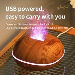 2025 nuevo atomizador ultrasónico de aromaterapia difusor de aceite esencial de madera humidificador portátil Mini humidificador Aroma redondo - Product Image 3