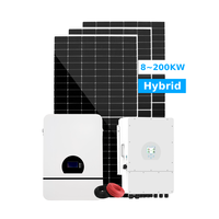 Système d'énergie solaire hybride modulaire flexible de stockage d'énergie de secours intelligent pour résidences, 8 kW à 200 kW, solution pour projets résidentiels