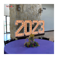 Chiffres géants lumineux personnalisés par le fabricant, étanches, de 3, 4 et 5 pieds, lettres lumineuses LED personnalisées, enseignes lumineuses