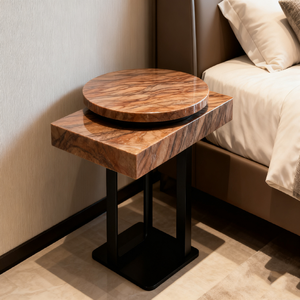 Table de salle à manger en marbre rouge Colinas en pierre naturelle, moderne, pour hôtel, avec garantie d'un an - Product Image 5