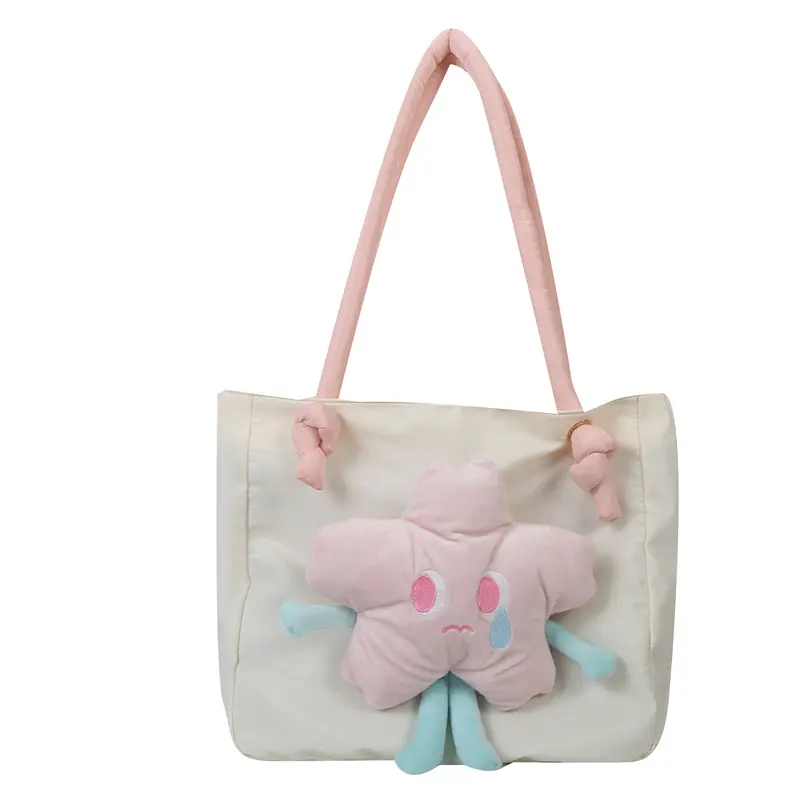 도매 저렴한 만화 새로운 대용량 스타 천 가방 여성 패션 귀여운 토트 가방