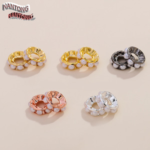 Perles d'espacement NANTONG en plastique ABS plaqué, pour la fabrication de bijoux DIY (bracelets, colliers) – Or 18 carats, Or rose, Argent - Product Image 4