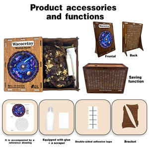 Puzzle en bois de la série anneau annuel transfrontalier, thème univers et étoiles, pour adultes, haute difficulté, forme spéciale - Product Image 5