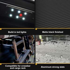 Nieuwe aluminiumlegering intrekbare scharnierende rolvergrendelende laadbakafdekking 5ft tonneau cover <span class=keywords><strong>Ford</strong></span> Raptor F150 waterdichte pick-up truck 4x4 - Product Image 5