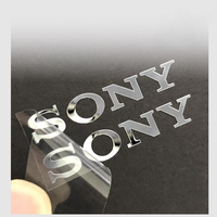 XBH personnalisé 3D brillant or Rose Logo UV pour autocollant adhésif auto-transférable étiquette en métal en gros PVC matériel cadre Photo