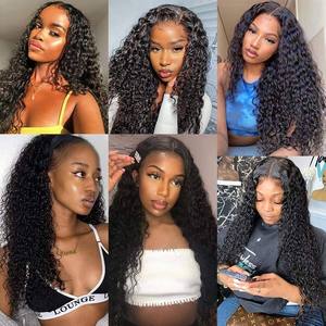 Perruque Lace Frontale en Cheveux Humains Vierges Indiens Naturels pour Femmes Noires, Perruque Full Lace HD, Perruque Bob Bouclée Ondulée Profonde avec Closure - Product Image 4
