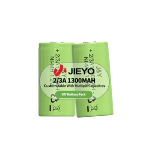 Jieyo Ni-MH 1.2V 2/3A 1300mAh Rechargeable NIMH Cylindrical Battery Cell Combined Into 7.2v 8.4v 9.6v Battery Pack For Model Toy