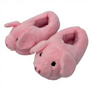시노민트 도매 겨울 플러시 동물 장난감 슬리퍼 털 안감 미끄럼 방지 발가락 가리개 실내화 여성용 - Product Image 1