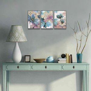 Póster de lona abstracta de flores, arte de pared <span class=keywords><strong>escandinavo</strong></span>, pintura con estampado de flores, cuadro de <span class=keywords><strong>estilo</strong></span> nórdico, pared, dormitorio y sala de estar - Product Image 6