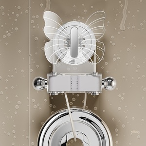 Punch-Free Plastic Toilet Wall Hanging Rack Bathroom Mop <strong>Clip</strong> <strong>Hanger</strong> with Suction Cup Storage Hook and Buckle Fastener - Product Image 4