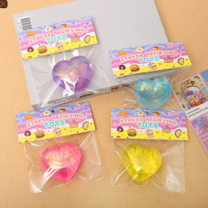 Light Color Changing Heart <b>Squishy</b> Slow Rebound Flour Stress Ball Soft Squeeze Decompression Shaping Vent Toy Wholesale - Product Image 3