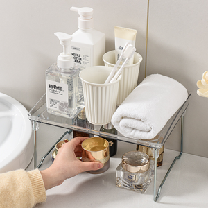 Estante de Almacenamiento <span class=keywords><strong>para</strong></span> Escritorio, Estante de Almacenamiento <span class=keywords><strong>para</strong></span> Baño, Organizador <span class=keywords><strong>Plegable</strong></span> de Oficina con Niveles - Product Image 4