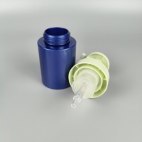 OEM 100/150ml Crème nettoyante cosmétique bleue pour le nettoyage des cils bouteille de mousse de savon liquide en plastique/lotion mousse orange givrée