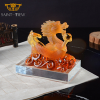 Traditionnel Feng Shui Fengshui Dragon Statue cristal décoration de la maison personnalisé chinois à la main Dragon Sculpture