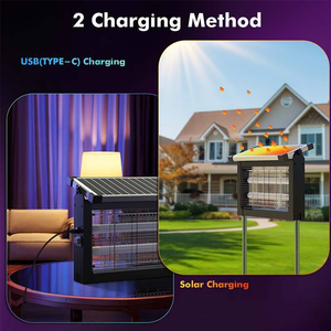 Lumière extérieure solaire de LED de piège de lumière UV portative et détachable avec l'<span class=keywords><strong>anti</strong></span>-<span class=keywords><strong>moustique</strong></span> pour le jardin de ferme - Product Image 6