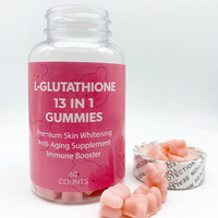 Gummies Blanchissantes 13-en-1 Sous Marque Privée OEM, Vitamines Liquides Orales Bio au L-Glutathion et Collagène pour Adultes (Non Destinées aux Nouveau-nés)