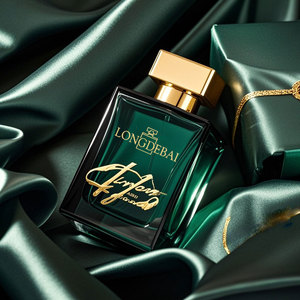 Luxury Custom Elegant Woman Green square Crimp Polished 30ml 50ml 100ml Glass Sprayer Perfume <b>Bottles</b> With <b>Box</b> - Product Image 2