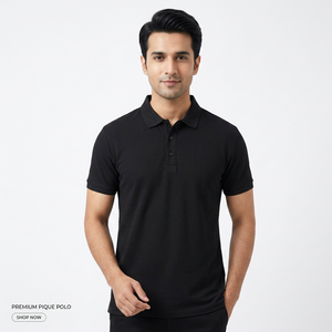 Camiseta polo de manga corta con logotipo personalizado OEM, diseño bordado impreso, 100% poliéster, color sólido, solapa, publicitaria - Product Image 1