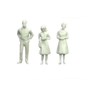 Figure Umane in Miniatura in Plastica Bianca Non Dipinta per Modellismo Architettonico Fai-da-Te - Product Image 6