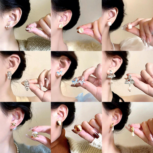 Gioielli alla Moda, Anello di Fidanzamento, Orecchini e Set di Gioielli per Donna, Bracciale con Perline e Set di Orecchini - Product Image 2