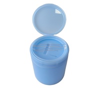 Pot en plastique PP mat bleu 200g pour emballage cosmétique / Pots en plastique givré 200g pour crème masque facial / Pot pour crème masque pour les yeux