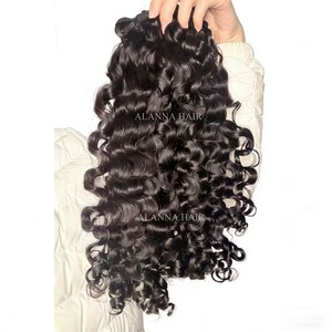 <span class=keywords><strong>Capelli</strong></span> Ricci di Alta Qualità, Ciocche di <span class=keywords><strong>Capelli</strong></span> Umani Vergini Cambogiani con Cuticole Allineate, da 14 a 30 Pollici - Product Image 5