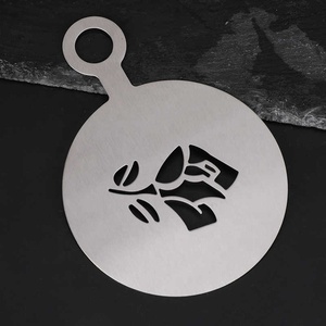 Stainless Steel Coffee Stencil Set Ice Filter Creative Cake Mold Chocolate Decorating <strong>DIY</strong> Latte Art Tool <strong>Kit</strong> - Product Image 5