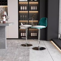 Chaise de bar minimaliste moderne avec dossier en acrylique transparent Tabouret haut créatif pour usage domestique