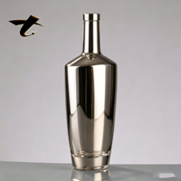 Bouteilles de whisky électro-plaquées, bouteilles en verre transparent avec bouchon à vis pour l'emballage du whisky, volume 700 ml 1000 ml
