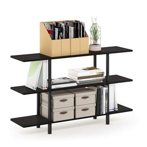 Rak tampilan sudut 4-Tier, rak serbaguna logam tipe berdiri hitam - Product Image 3