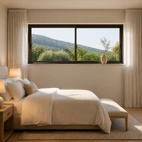 Fenêtres coulissantes multi-vitrages personnalisées, insonorisées, en aluminium, avec ventilation verticale, pour balcon et intérieur