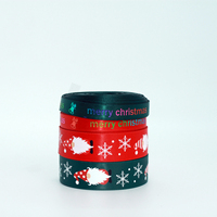 Ruban de Noël personnalisé double face de haute qualité, ruban imprimé en polyester pour gâteaux, Joyeux Noël