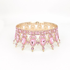 Européenne Américaine Vente Chaude Baroque Couronne De Mariée Coiffe Goutte D'eau Diamant Beauté Pageant Rétro Reine Performance Couronne - Product Image 6