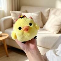 Porte-clés en peluche personnalisé, pendentif poulet 10 cm, animal en peluche doux, porte-clés avec logo OEM, cadeau promotionnel