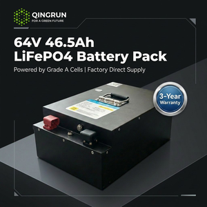 Batterie rechargeable LiFePO4 semi-solide QR Energy 64V 46.5Ah avec BMS intelligent pour véhicules électriques et scooters - Conception portable - Product Image 2